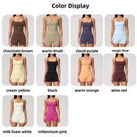 Ensemble de sport et short de fitness taille haute uni pour femme grande taille - Haut rembourré respirant extensible dans les quatre sens pour la gym