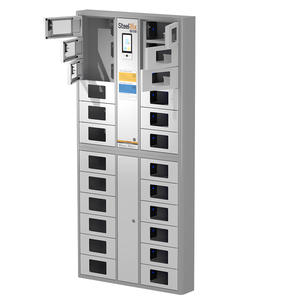 Station de charge pour téléphone portable 24 portes <span class=keywords><strong>Usb</strong></span>-C Micro <span class=keywords><strong>Apple</strong></span> <span class=keywords><strong>Lightning</strong></span> en acier Casiers Kiosque - Product Image 5