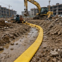 Tuyau plat en PVC jaune durable haute pression, capacité 100 m, pour l'irrigation des serres et des exploitations agricoles