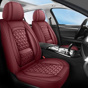 Siège de voiture toutes saisons exclusif transfrontalier, nouveau, avec couverture intégrale, motif diamant, en cuir synthétique PVC, avec support lombaire - Product Image 2