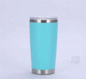 Multi Color Cup Mug Set 20Oz Pink Black <b>Hot</b> Pink Purple Red Yellow Green Turquoise White Stainless Steel ASM25 - Product Image 5