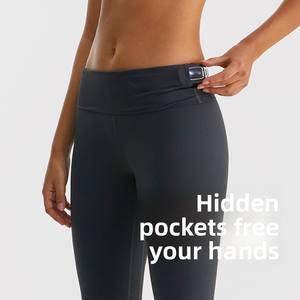 سراويل يوجا قصيرة عالية المرونة للنساء للتحكم في البطن ورفع المؤخرة ملابس داخلية مبطنة بالصوف عارية الملمس للترفيه الرياضي - Product Image 4