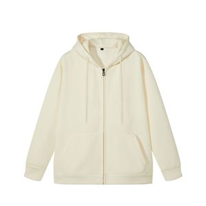Senza logo o etichette, disponibile in stock e OEM/ODM. Felpa con Zip in Velluto Silver Fox da 500g, in Cotone Felpato Caldo per l'Inverno - Product Image 2