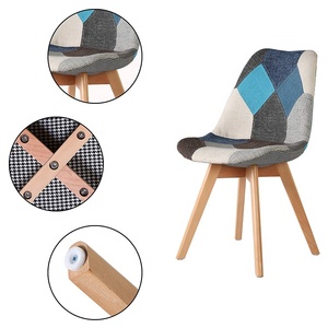 Patchwork — <span class=keywords><strong>meuble</strong></span> <span class=keywords><strong>de</strong></span> maison <span class=keywords><strong>scandinave</strong></span> avec <span class=keywords><strong>pied</strong></span> en <span class=keywords><strong>bois</strong></span>, chaise <span class=keywords><strong>de</strong></span> salle à manger - Product Image 5