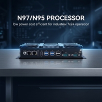 Mini PC Industrial sin Ventilador con Múltiples Puertos Seriales, Puertos LAN Duales para Procesamiento en el Borde con Pantalla Dual, 4G/WiFi/CAN Opcionales