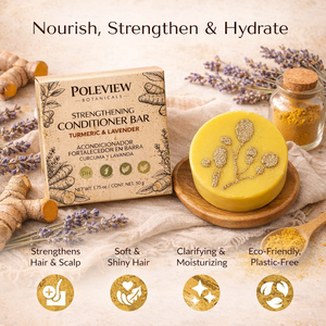 Barra Acondicionadora Capilar de 50g, Calmante para el Cuero Cabelludo y Fortalecedora del Cabello, No Tóxica, con Cúrcuma y Lavanda - Product Image 3