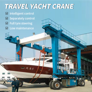 Hydraulic Boat Lift Gantry <strong>Crane</strong> <strong>100</strong> <strong>Ton</strong> All Wheel Steering Travel Yacht <strong>Lifting</strong> <strong>Crane</strong> with Rubber Tyre - Product Image 4