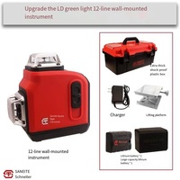 Mini 4D 2-16Line niveau Laser de démarcation rotatif auto-nivelant faisceau vert horizontal à 360 degrés Rechargeable pour bricolage industriel