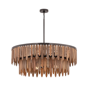 <span class=keywords><strong>Lampadario</strong></span> Rotondo in <span class=keywords><strong>Legno</strong></span> <span class=keywords><strong>Naturale</strong></span> Intagliato Stile Country Americano Vintage, Decorativo a 2 Livelli per Sala da Pranzo e Studio - Product Image 4