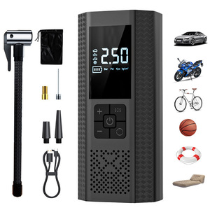 Inflador de neumáticos eléctrico inalámbrico de 12V con pantalla LED y apagado automático para inflar coches, motocicletas, bicicletas y balones de baloncesto. - Product Image 1