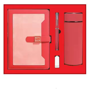 Personalized Customized Notebook Gift Set High Quality <b>Leather</b> Notebook <b>Diary</b> With Gift Box and Pens Custom Notebook With Logo - Product Image 5
