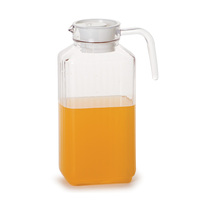 Pot de jus en plastique transparent incassable de 2L de grande capacité