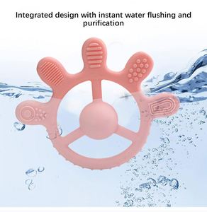 Jouets de dentition unisexes en silicone de qualité alimentaire, sans BPA, en forme de gouvernail de dessin animé, pour bébés de 0 à 24 mois - Vente chaude - Product Image 5