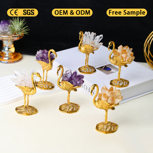Offre Spéciale : Flamants roses en cristal de quartz brut naturel fait main pour souvenir - Product Image 3