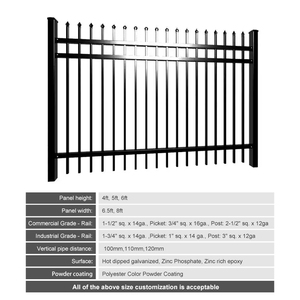 Recinzione di sicurezza in ferro battuto zincato <span class=keywords><strong>alluminio</strong></span> di alta qualità che scherma il confine <span class=keywords><strong>per</strong></span> le case - Product Image 6