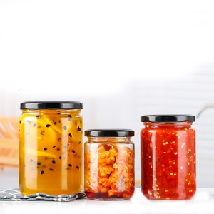 Chất Lượng Tốt 8Oz 12Oz 16Oz 240Ml 350Ml 500Ml 730Ml Gia Vị Mật Ong Mứt Thực Phẩm Lưu Trữ Chai Thủy Tinh & Lọ Với Nắp - Product Image 4