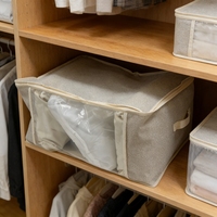 Housses de rangement anti-poussière en tissu pour vêtements, déménagement et emballage domestique - Grande capacité, pliables, design moderne