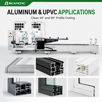 Machine de découpe CNC en aluminium pour la fabrication de profilés de fenêtres et de portes, scellement, perçage, poinçonnage avec système de positionnement servo
