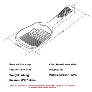Große Katzenstreu schaufel mit langem Griff Bentonit-Katzenstreu-Must-Have-Werkzeug zur Reinigung feiner Löcher - Product Image 4