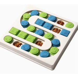 Bol pour chien en plastique PP bleu durable et écologique, jouet de puzzle IQ, style moderne, pour l'intérieur et l'extérieur, entraînement interactif, stimulation mentale - Product Image 4