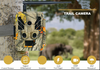 Caméra extérieure avec connexion Wi-Fi et contrôle par application, vidéo 4K 48MP, portée IR 30m/92ft, détecteur de mouvement pour la faune