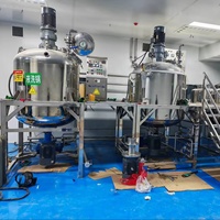 Cuve de mélange chauffée en acier pour saponification de savon, liquides alimentaires et gels, capacités 2000L, 1000L, 500L