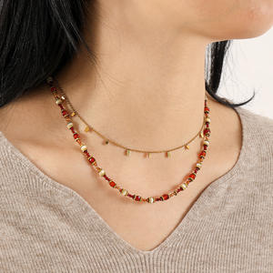 Collar de Ágata Roja Novedades 2026, Collar de Piedras Naturales con Cuentas, Collar con Colgante de Caballo Animal Único, Cadena de Acero Inoxidable - Product Image 6