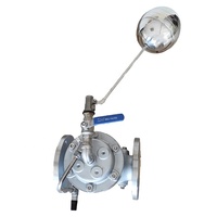 100x Vanne à flotteur télécommandée en acier inoxydable à diamètre plein DN50-DN600, commande hydraulique, pneumatique moyenne