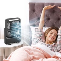 Ventilateur de table mural 20000mAh USB rechargeable, ventilateur de bureau, refroidisseur d'air domestique, ventilateur portable de croisière 7 pouces magnétique avec batterie externe