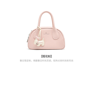 Valuncica Pudding Bag New Style <b>Bowling</b> Bag Women's Genuine Cowhide Boston Bag - Product Image 4