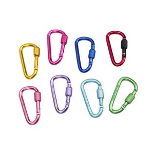Mosquetón de Aleación de Aluminio con Bloqueo 5.8*3.1cm, Gancho de Escalada, Llavero Metálico, Accesorio de Moda para Actividades al Aire Libre - Product Image 4