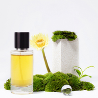 Flacon de parfum transparent, design rond unique et luxueux, pour homme, 100 ml, verre vide avec bouchon à vis et diffuseur à roseaux