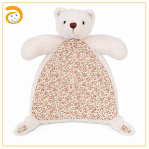 Simpatico Orsacchiotto di Peluche con Copertina di Sicurezza |   Giocattolo Morbido per Neonati |   Regalo Perfetto per Baby Shower e Neonati - Product Image 4
