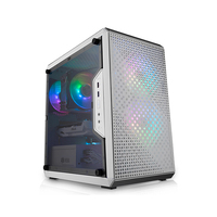 Refroidisseur maître box Q300L, tour micro-atx avec panneau latéral Transparent en acrylique, boîtier pour ordinateur RGB blanc