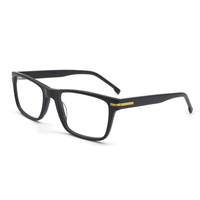 HG8518 Monture unisexe en verre acétate carré bleu bloquant la lumière charnière à ressort jeunesse motif animal montures de lunettes homme femme