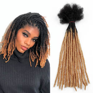 Vente en Gros 0.4-0.6cm Épaisseur Prix Locks Cheveux Naturels Afro Kinky Extensions de Locs en Cheveux Humains pour Homme Dreadlocks <span class=keywords><strong>Pas</strong></span> <span class=keywords><strong>Cher</strong></span> - Product Image 1
