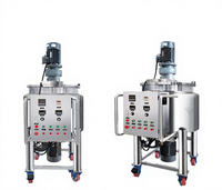 Mélangeur industriel en acier, chauffage électrique, mélangeur de liquides, mélangeur de savon liquide, cuve de mélange à double enveloppe, machine à mélanger le shampoing