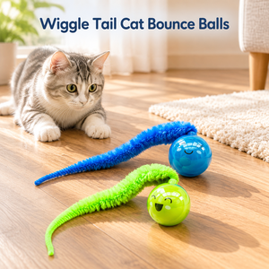 Set <span class=keywords><strong>di</strong></span> Palline Luminose per Gatti con Coda in Pelliccia Sintetica, Giocattolo Interattivo per Animali Domestici, Confezione da Due - Product Image 2