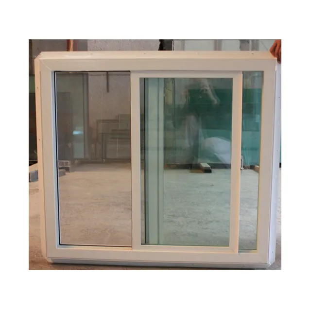 PVC White Color Sliding Window Design With Cheap Price Double Glazed Residential House Upvc Slide Windows