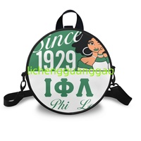 Sac Rond en Tissu Réutilisable de Haute Qualité pour Femme, Sac de Week-end de la Sororité ZPB Life Member