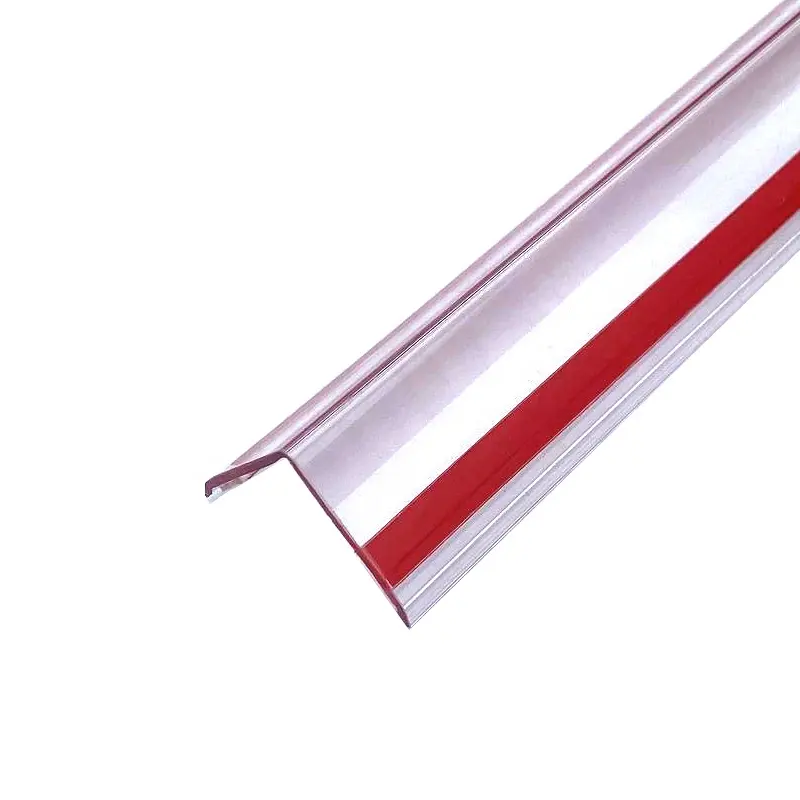 PP PC PVC Plastic Angle Bar Extrusion L shaped profile Transparent Angle guard anti-collision strip Protection strip