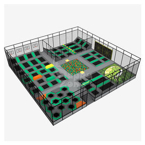 <span class=keywords><strong>Parc</strong></span> de trampolines extérieur pour enfants le plus vendu avec toit, <span class=keywords><strong>prix</strong></span> d'usine, équipement commercial d'occasion pour parcs et loisirs - Product Image 3