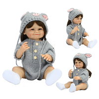Pelucas para Muñeca Bebé Reborn Emillia de Silicona Realista de 55 cm, con Aspecto Natural, Suave, que Llora y Hace Pipí