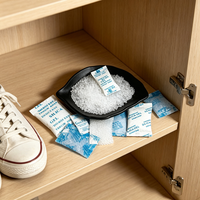Sachets de gel de silice, gel de silice de qualité alimentaire, absorbeur d'humidité, sachets déshydratants en gel de silice