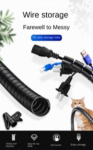 สายป้องกันสายแบบเกลียวหุ้มสายสำหรับจัดระเบียบสายไฟฟ้าคอมพิวเตอร์จัดการสายเคเบิลปลอกหุ้มสายเคเบิลแบบเกลียว - Product Image 5