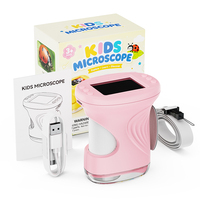 Microscope numérique pour enfants 1080P HD, écran IPS de 2,4 pouces, zoom 1000X, microscope portable 2MP