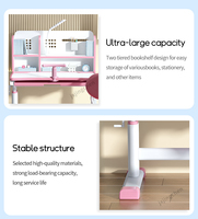 Ensemble table et chaise réglable en hauteur Jingchen pour enfants et étudiants avec étagères, bureau d'étude pour enfants d'âge scolaire