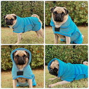 Qiqu Pet Supplies Custom New Designer <strong>Dog</strong> Fast Drying <strong>Dog</strong> Bath Robe 800 GSM Plush <strong>Dog</strong> Towel Bathrobe <strong>Dressing</strong> <strong>Gown</strong> Fast Drying - Product Image 2