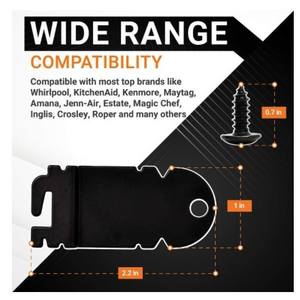 Soporte de montaje para lavavajillas, plástico de 2,2 pulgadas, amplia compatibilidad para Whirlpool Kenmore Maytag - Product Image 1