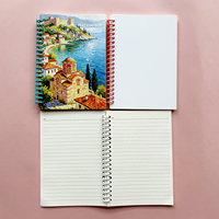 Carnet à spirales personnalisé en PET avec couverture rigide, souvenir de voyage, reliure spirale, bloc-notes format A5, impression par sublimation